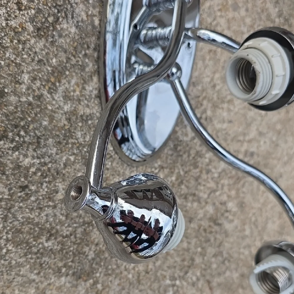 Chrome Triple Light Fixture